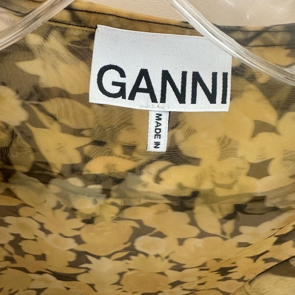 GANNI Sheer Floral Oversized Top – Never Worn 🌼 - Picture 2 of 3